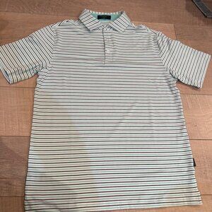COAST SLIPKNOT MENS SMALL GREEN GRAY DRI FIT GOLF POLO SHIRT SHORT SLEEVE